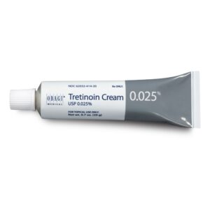 Acretin 0.025% Cream tube.