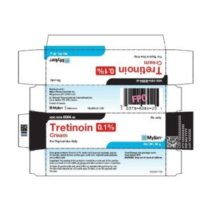 Mylan Tretinoin Cream 0.1% tube