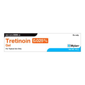 Tretin 0.025% topical retinoid cream.