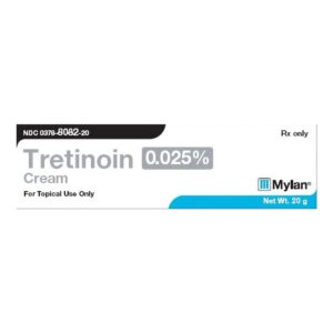 Tretinoin Cream 0.025% Mylan. Product image.
