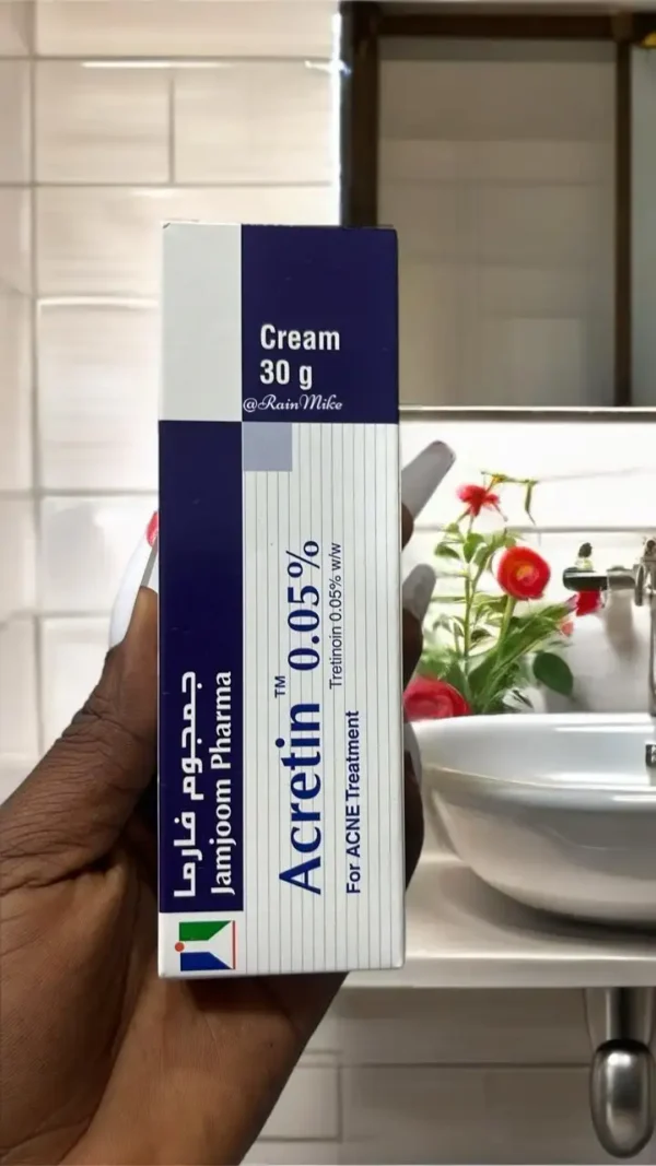 Cream Acretin: Skincare cream tube.
