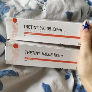 Tretinoin OTC cream tube.