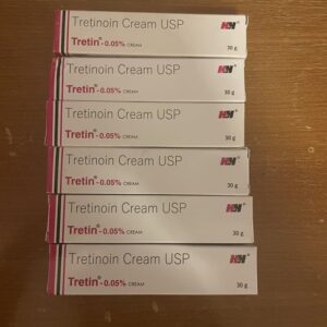 Tretinoin cream tube.