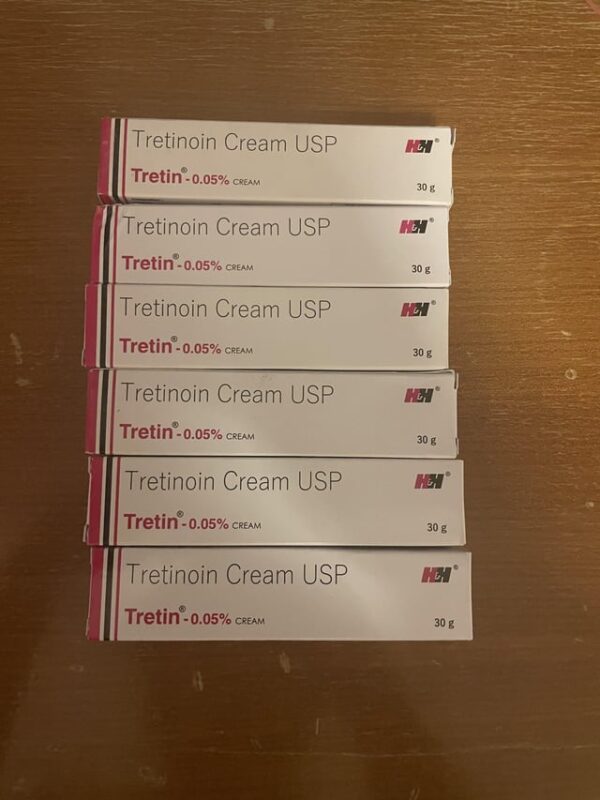 Tretinoin cream tube.
