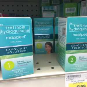 Tretinoin cream, over-the-counter acne treatment.
