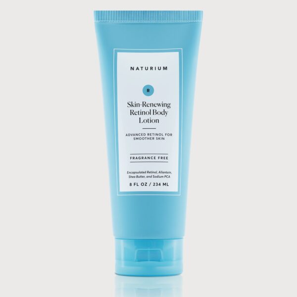 Body lotion with tretinoin. Anti-aging skincare.