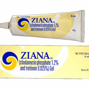 Ziana Gel acne treatment, over-the-counter medication.