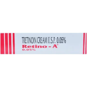 Retino A 0.5% cream tube.