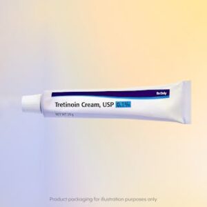Retin-A cream tube. Anti-aging skincare.
