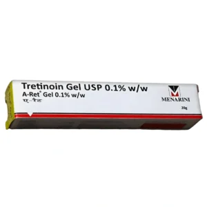 Tretinoin Gel 0.1%, Menarini brand.