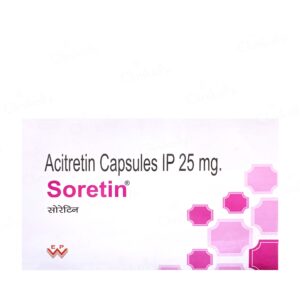 Acretin 25 topical acne treatment medication.