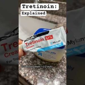 Tretinoin cream for reducing freckles.