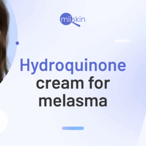 Hydroquinone cream for melasma treatment.