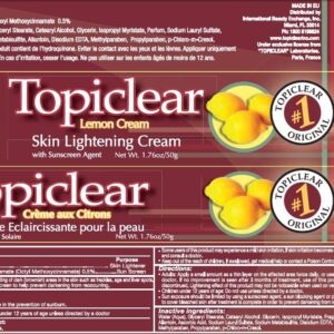 Topiclear Hydroquinone cream jar.