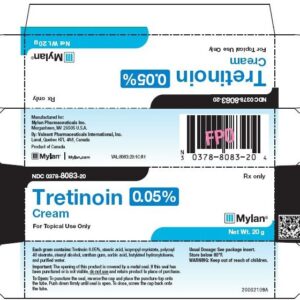 Mylan Tretinoin Cream 0.05% tube