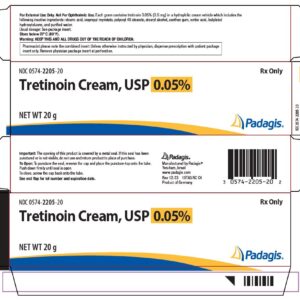 Tretinoin Cream USP 0.5% tube