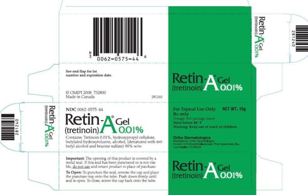 Retin-A Tretinoin Janssen cream tube