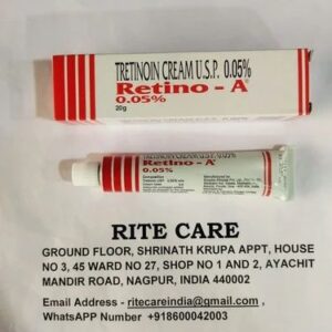 Retino A 0.5% cream tube.