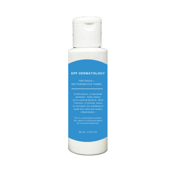 Tretinoin and antibiotic cream tube.