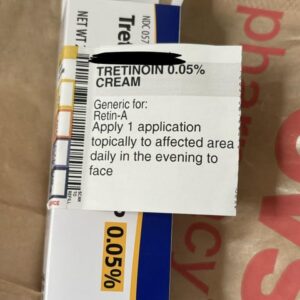 Tretinoin cream, post-Accutane treatment.