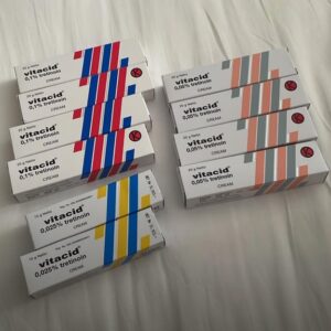 Vitacid 0.01 topical acne treatment.