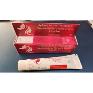 Tretinoin Mometasone Hydroquinone cream tube.