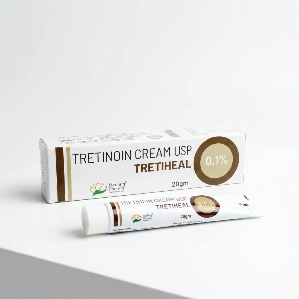 Tretiheal Tretinoin 0.1% Cream (Generic Retin-A) - 20gm - Buy Online